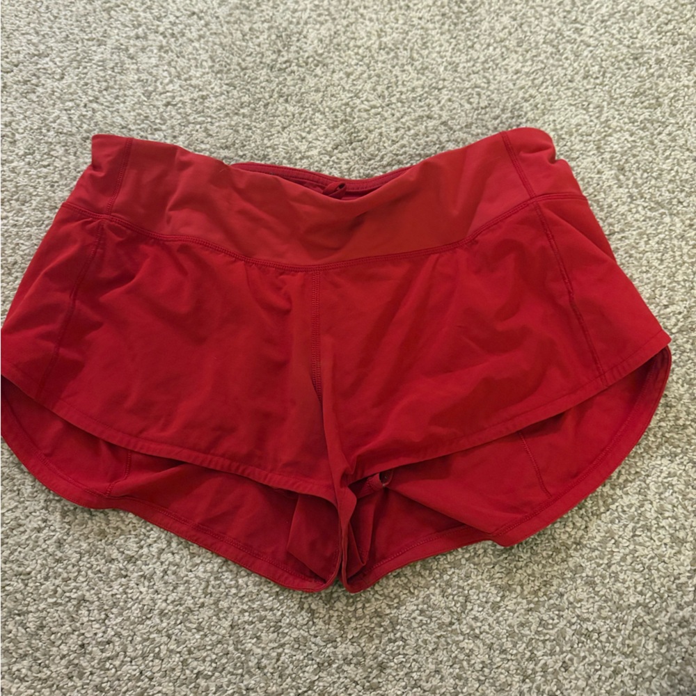 lululemon red shorts
